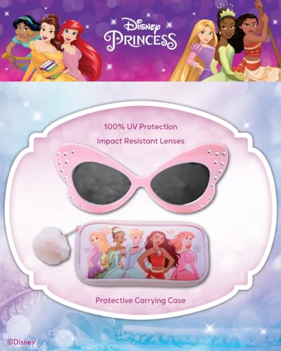 Pan Oceanic Disney Princess Girls Sunglasses with Matching Glasses Case for Kids3
