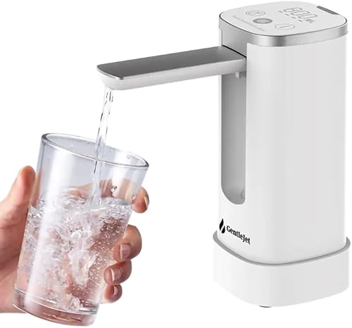 Dispensador automático de agua para botella de 5 galones, pantalla digital, carga USB tipo C, bomba de agua eléctrica portátil, boquilla plegable
