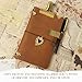 Handmade Travel Notebook Passport Holder – Vegan Leather Refillable Traveler’s Journal with Passport Pocket, Card Slots, Lined Inserts, Pen, Metal Clip & Velvet Bag | A6 Pocket Travel Diary & Planner