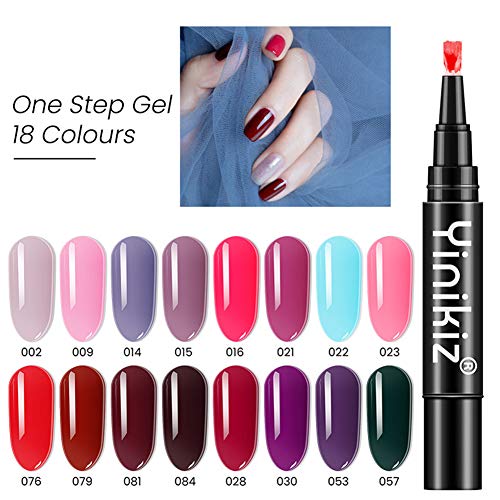 Nagellackstift, 3 in 1 Nagellack Stift One Step UV Nagellack Nail Polish Pen UV Gel Nagelgel Nail Polish LED Gel… – Bild 3