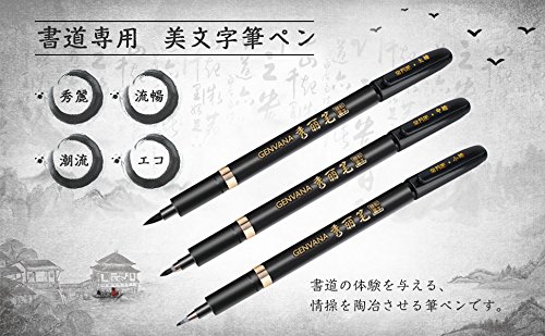 Caneta de tinta da escova, Caneta de caligrafia japonesa chinesa Caneta de pintura a tinta para água