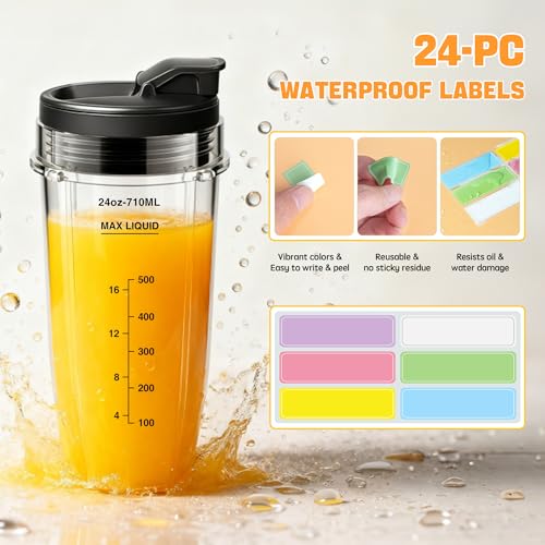 Repuesto 2-pack vasos licuadora 24oz ENVTEK compatibles Ninja miniatura 3