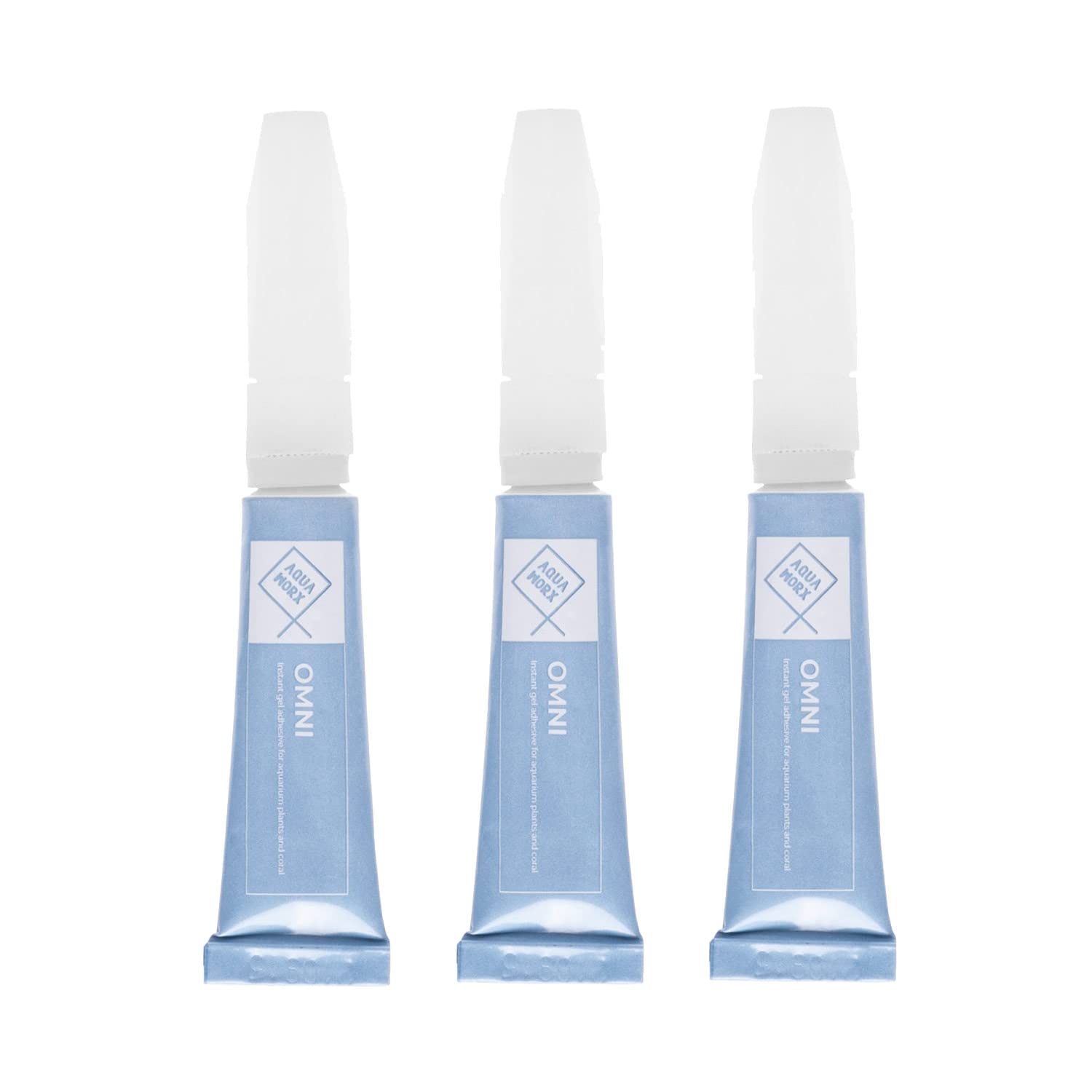 Omni Aquarium Glue for Aquatic Plants,Coral, Rocks - Safe for Aquariums, Reef Tanks, Non-Toxic Quick Dry (3 Pack)