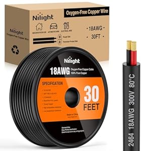 Nilight 10082W 18AWG Copper Wire Spool