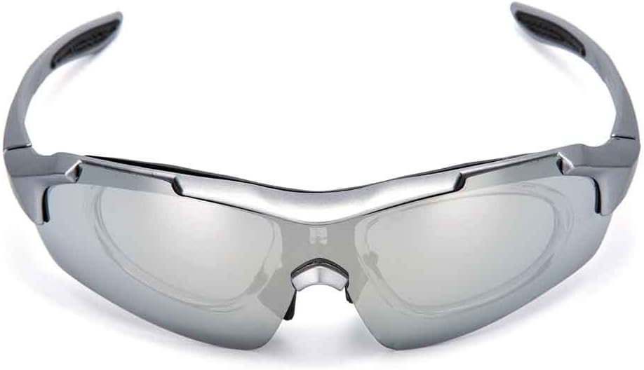 Sports Cycling Sunglasses for Men Women Cycling Riding Running Glasses (silver gray)