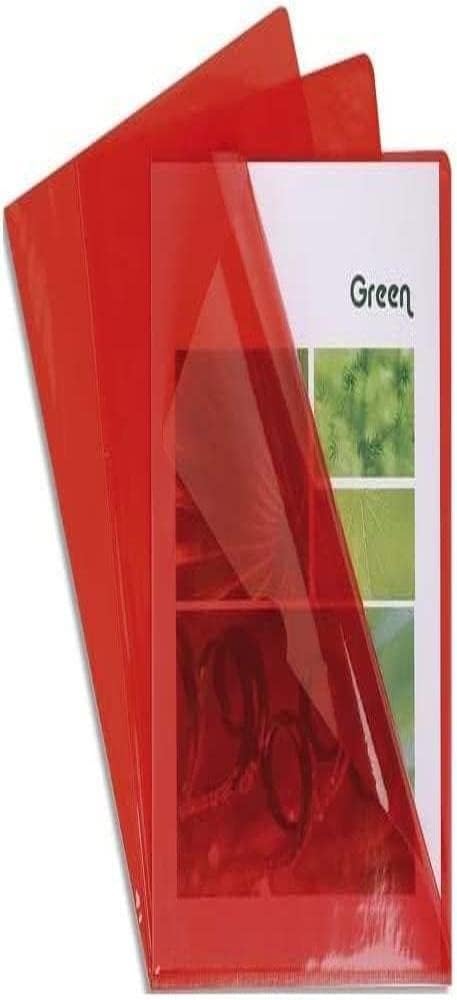 Exacompta Etui 100 ofertówek A4 PVC krystaliczny 13/100 mm czerwony