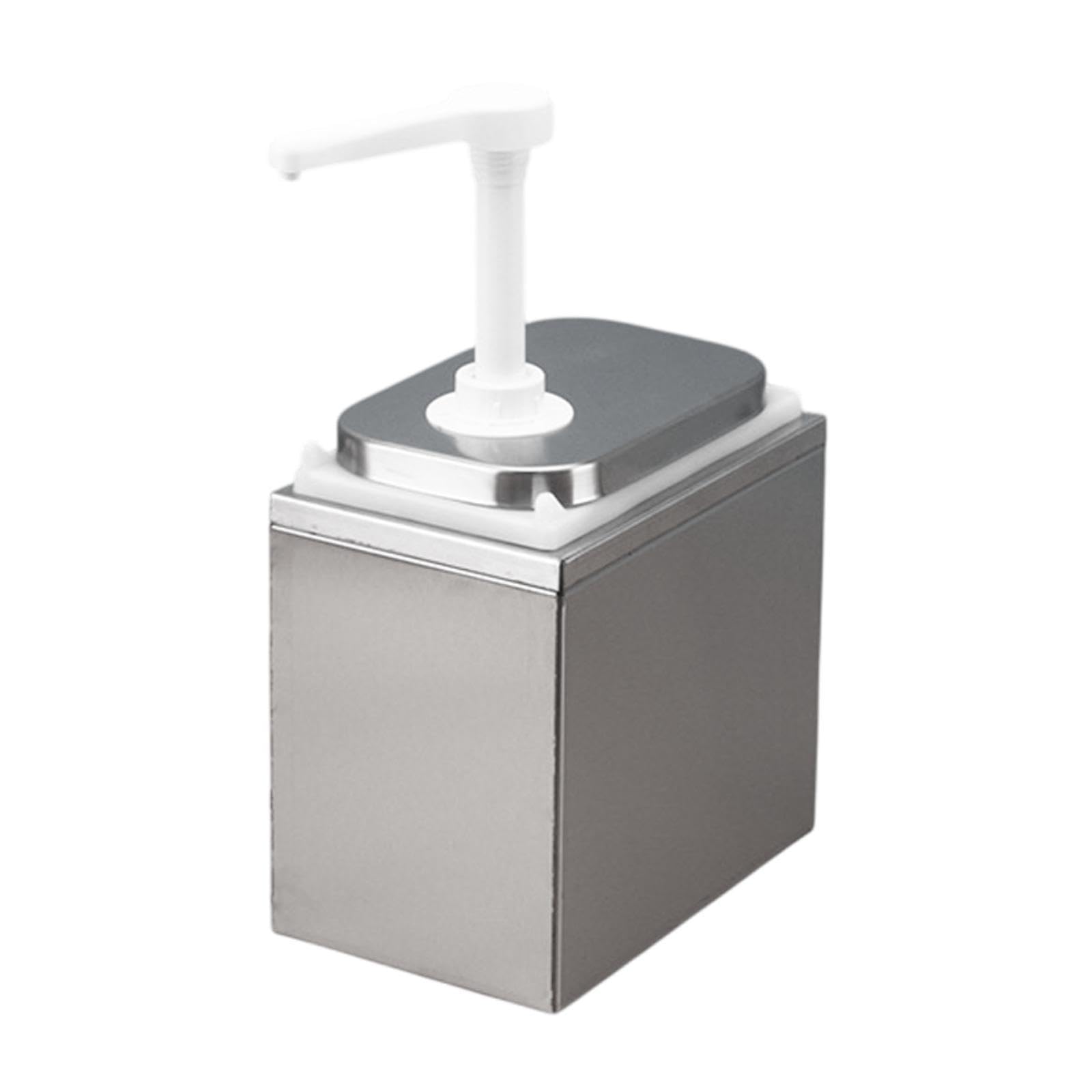 Distributeur de Sauce Pompe Distributeur de Condiments Bouteille Pompe à Sauce Récipient Outil Anti-Fuite Matériau PP Acier Inoxydable Fonction, 2.5 L avec Boîte Extérieure