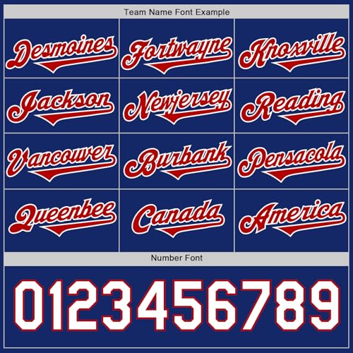 Camiseta de béisbol personalizada unisex en tonos Royal Blue-red White miniatura 4