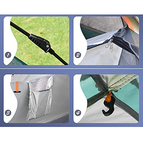Carpa instantánea para camping 3-8 personas ligera doble capa miniatura 4