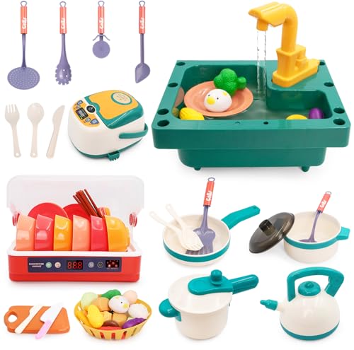 Manualidades, Toy HIMICARCocinas de Juguete para Niña y Niño 72 PCS con Platos Coloridos/Accesorios de Cocina Juguetes Materiales Plásticos ABS, No Olor, No Tóxico Es Mejor...