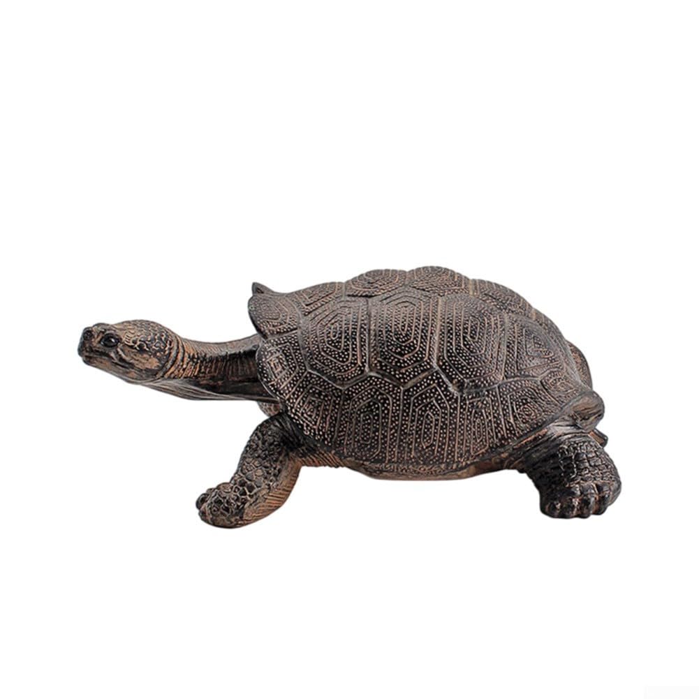 Decorative Turtle Model Made of Plastic for Aquarium Setup Garden Ornament Home Display and Teaching Aid (A)