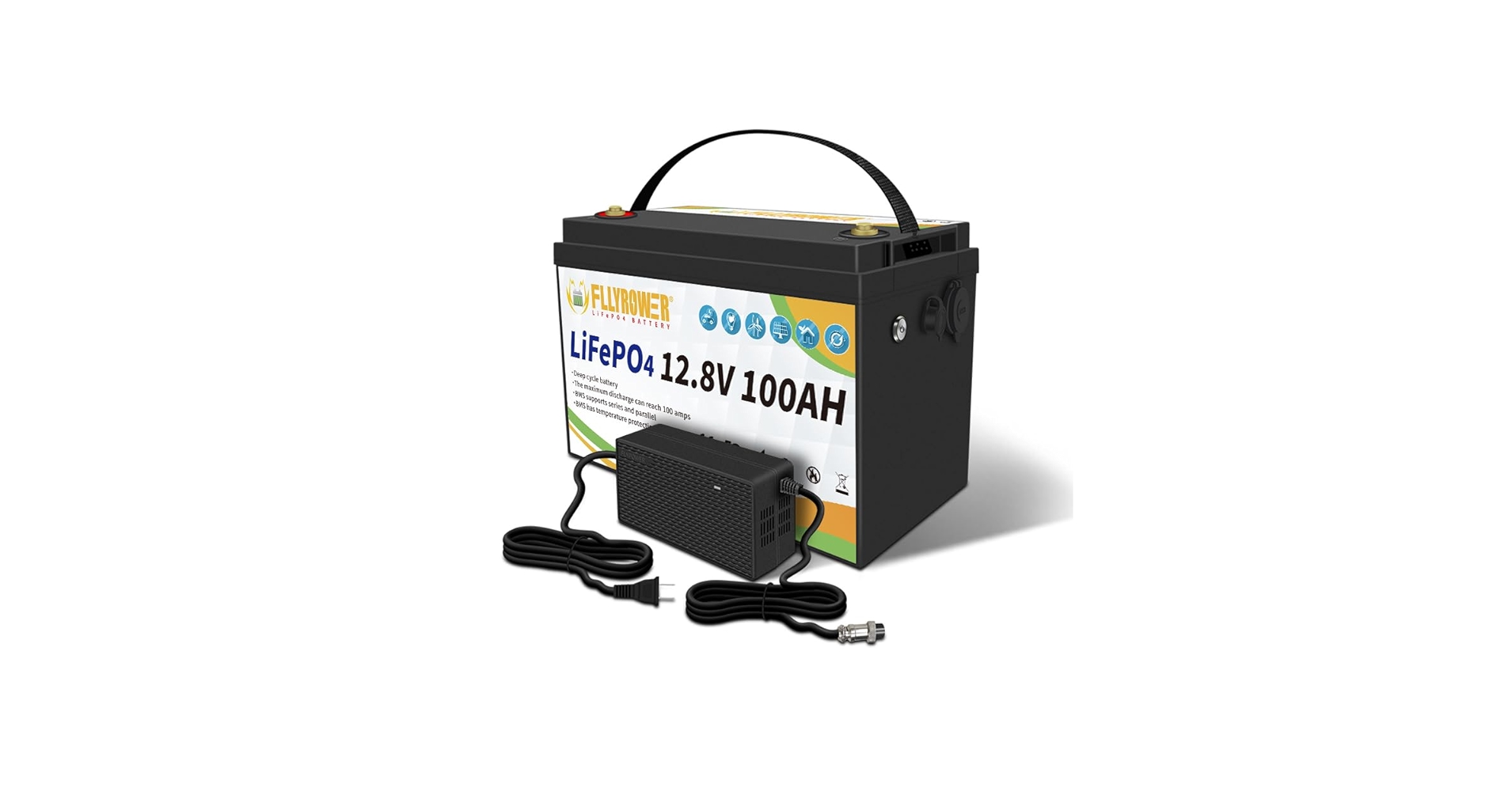 Amazon.com: FLLYROWER Lifepo4 Battery 12v 100ah with Grade A