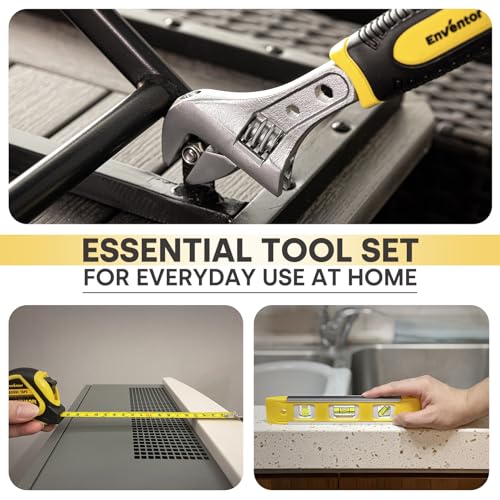 Enventor Tool Kit Set, 108PCS General Household Hand Tool Kit with Storage Toolbox, Small Tool Kits for Home