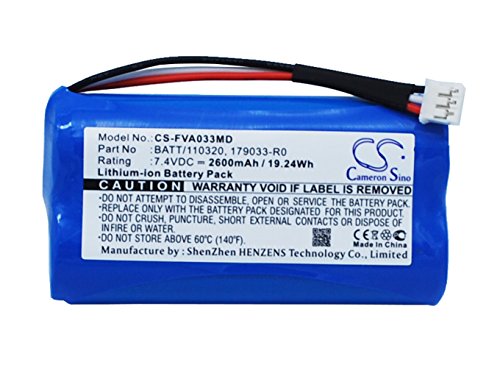 XSPLENDOR 2600mAh Replacement Battery for Fresenius Infusionspump Volumat PN 179033-R0 BATT/110320 MB1790 MB1790-O 179033-R2 88888749 179033 110320-O