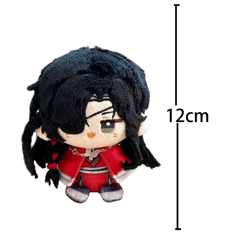 Xie Lian Plüschfiguren, Hua Cheng, weich, gefüllt, Mini-Umarmungskissen, niedliches Anime-Kissen, Cartoon-Figur, Plüschanhänger, Geschenk für Fans, 12 cm, 4 Stück