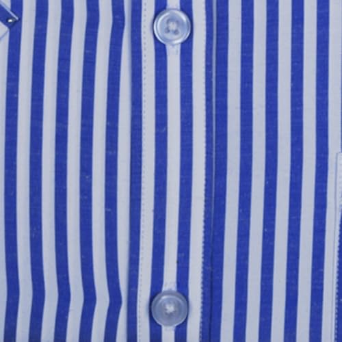 Image of ACCOX Men's Breathable Cotton Half Sleeves Striped Regular Fit Shirt (GCR477)