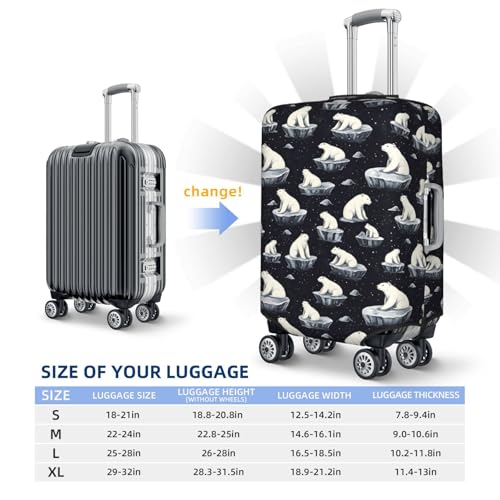 Luggage Cover Protector - Cute Polar Bear Print Suitcase Covers for Luggage Fit 29-32 Inch Suitcase2