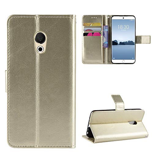 Funda Compatible con Meizu M15,Compatible con Meizu 15 Lite [Cuero PU+Concha] [Soporte abatible] [Ranura para Tarjetas] [Cierre imantado] Jin
