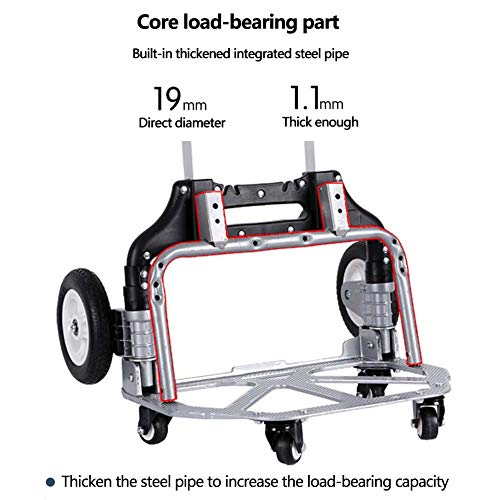 Carretilla plegable, carrito multifunción para escaleras, carrito para carga y compra miniatura 4