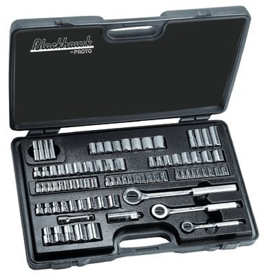 Blackhawk By Proto 9782-B Drive 82-Piece Combination Socket Set Containing 1/4, 3/8, 1/2-Inch Sockets