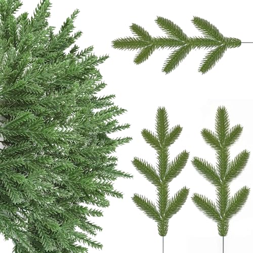 40 Stück Künstliche Tannenzweige,Grüne Unechte...