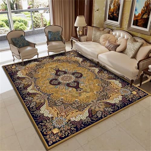 DJHWWD Alfombra De Pelo Corto Suelo Bebe Multicolore 180x250CM Azul y Amarilla Resistente a Las Manchas. Alfombras Cocina Antideslizante Área
