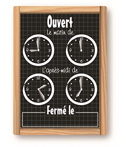 BEQUET"ECOLIERE" Clock Sign 24 x 16 cm Nylon Wire Hanging