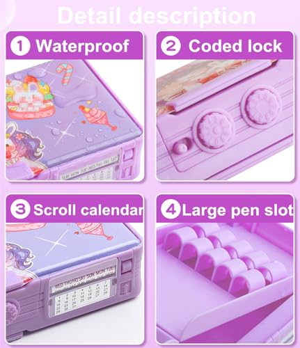 Asmanna DS6020 Pop Up Multifunction Pencil Case For Kids Kawaii Pencil Case Pencil Holder For School Students Supplies For Girls Cute Pencil Box thumb #6