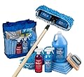 Aero Cosmetics Waterless RV Aircraft Boat Wash Wax Mop Kit with Fiberglass Pole 4' 2" to 7' 8" No Ladder Needed, Wash, Wax, Dry, Anywhere, Anytime