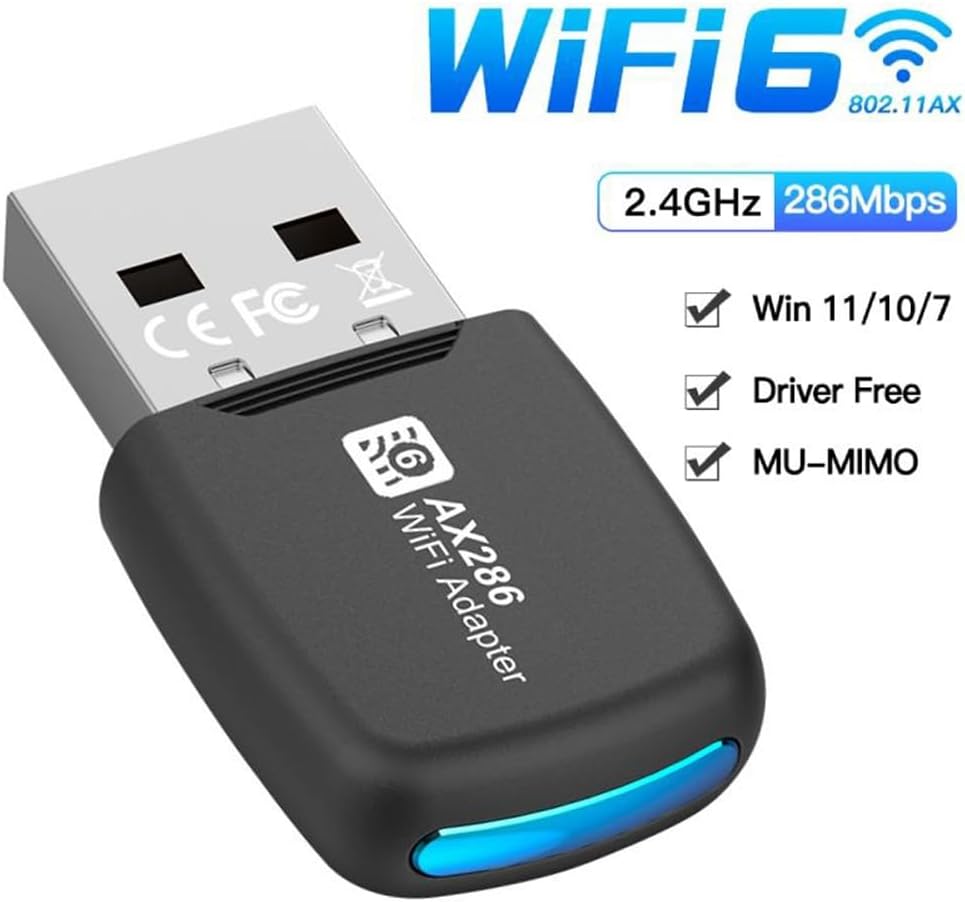cogae USB WiFi 6 Network Card 286Mbps 802.11ax USB Dongle 2.4GHz WiFi LAN Adapter Driver Free for PC Laptop - Image 2
