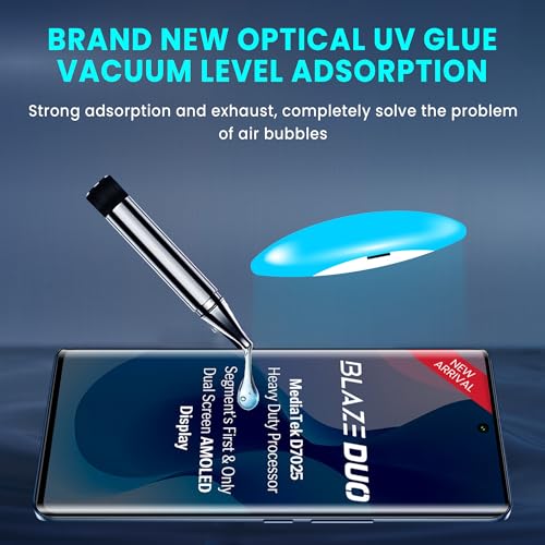 Image of ArmourPro Military Grade UV Tempered Glass Screen Protector Compatible For Lava Blaze Duo 5G (6.67 Inch) With Easy Installation Kit| Edge To Edge Coverage |Crystal Clear
