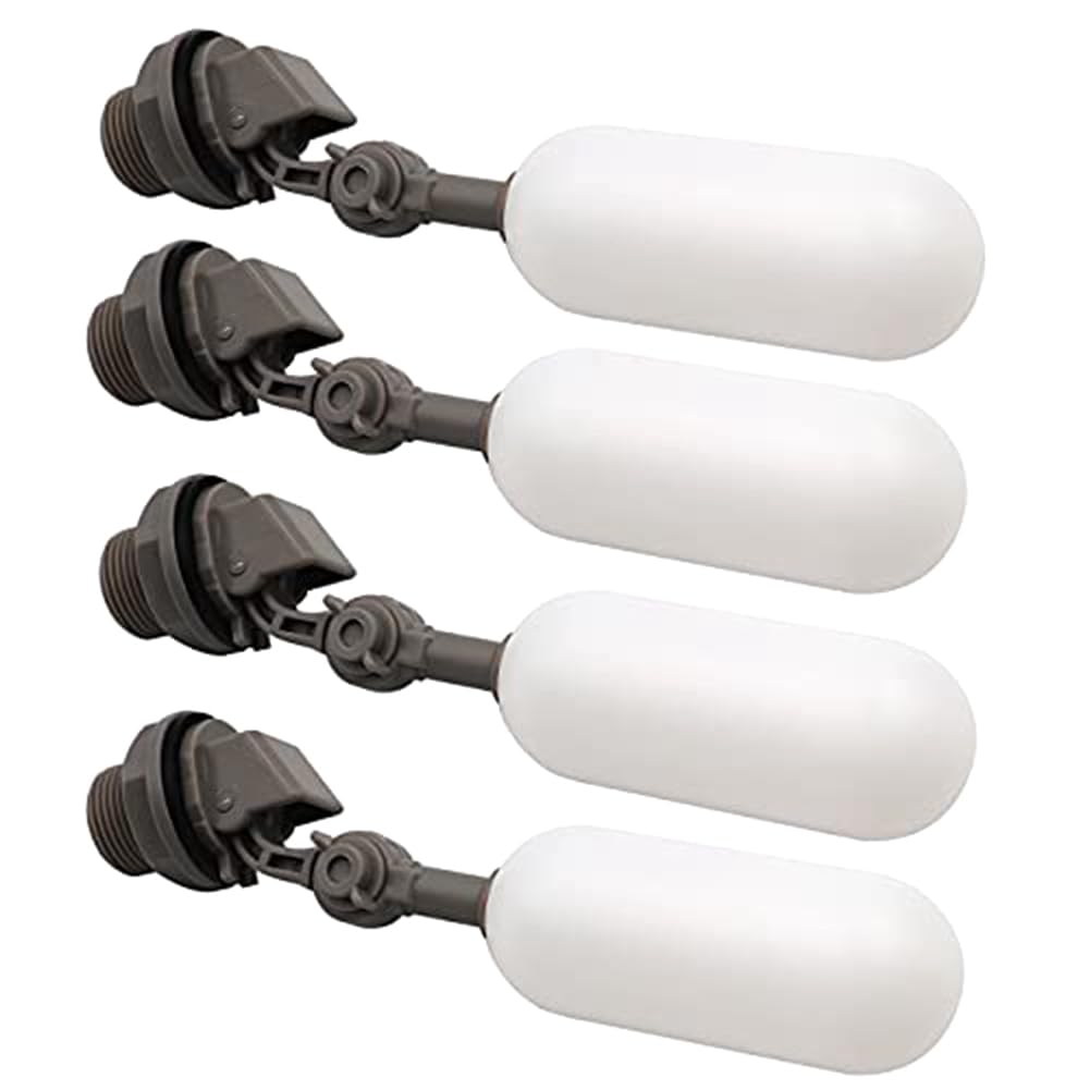 4 Pièce 3/4 Pouce Flotteur D'eau Valve En Plastique Filtre À Eau Flotteur À Bille Avec Bras Réglable pour Réservoir D'eau Piscine