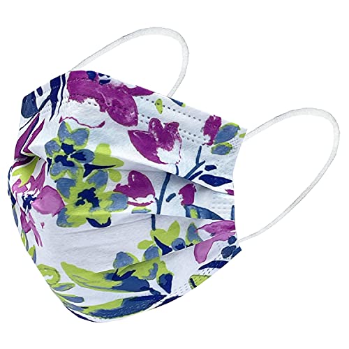 Everydayspecial Disposable Safety Mask 3 Layer Protection Face Mask For Adults 50 Pcs (Flower Assorted Print) #TOP3
