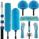 20ft 2 Cobweb Dusters, 12ft Extension Pole, High Ceiling Cleaning Tool