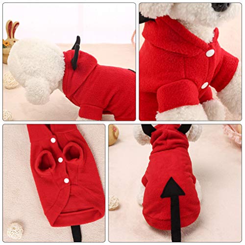Sudadera disfraz de diablo para perro talla S miniatura 3