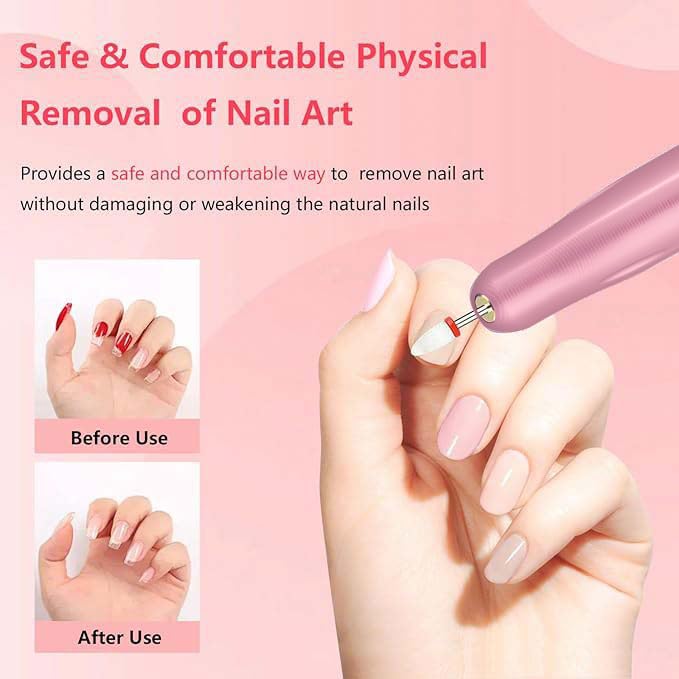 Miniatura 4 de Taladro de uñas eléctrico, uñas profesionales portátiles, kit de taladro acrílico 14 en 1, fuente de alimentación USB para acrílico, gel, polvo de