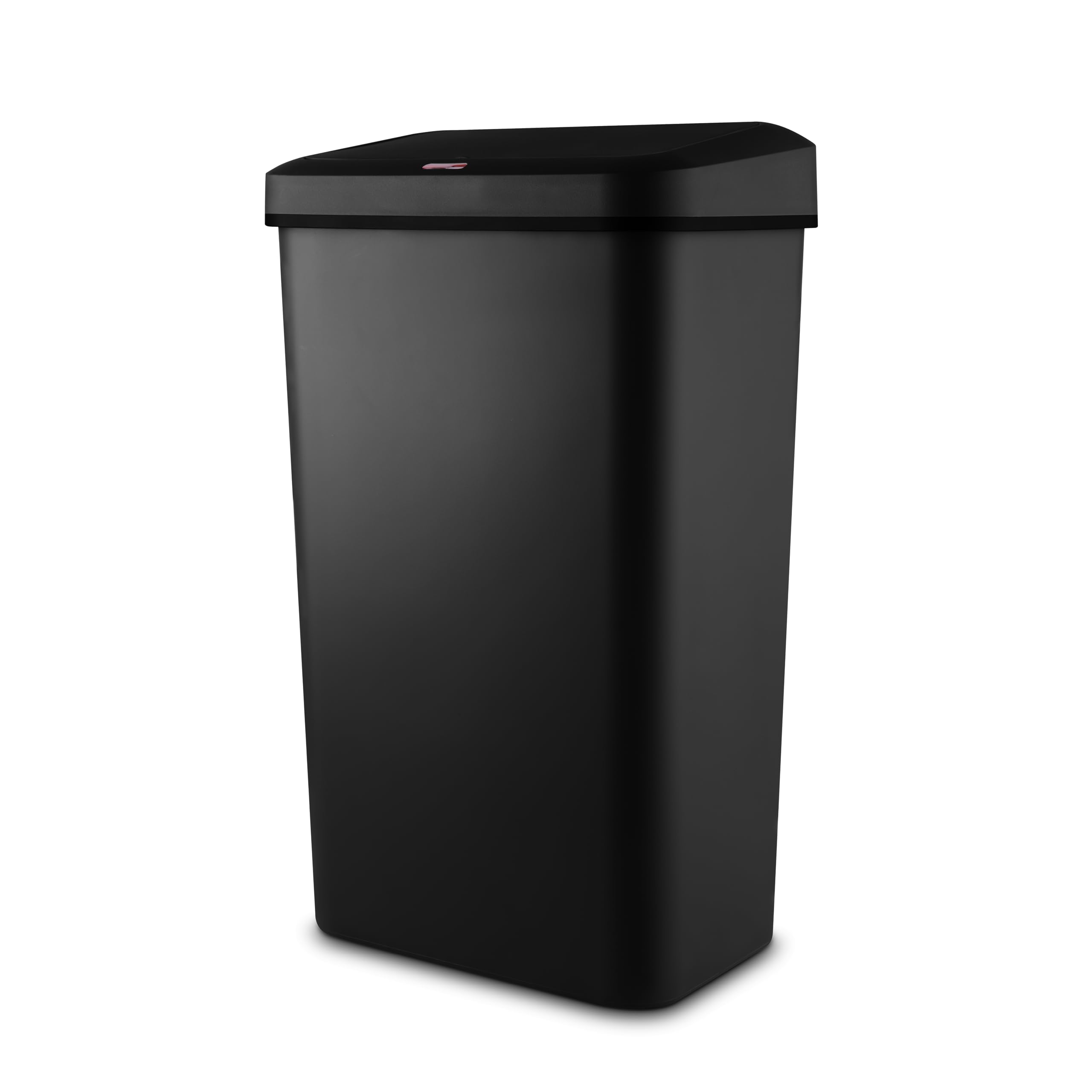 Tower Rectangular Sensor Bin with Bin Liner Retainer Ring, Durable PP Body, Battery Operated, 50L, Black, T838025BLK