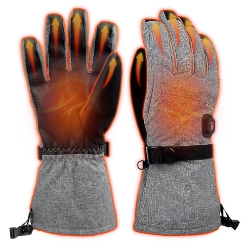 AROMA SEASON Beheizbare Handschuhe Modell Snow (Gray, S/M)