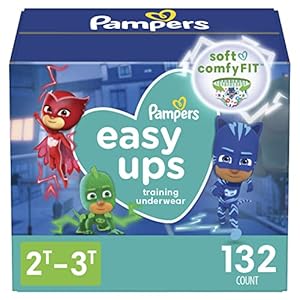 Pampers Easy Ups Training Underwear Boys, 2T-3T Size 4 Diapers, 132 Count (Packaging & Prints May Vary)