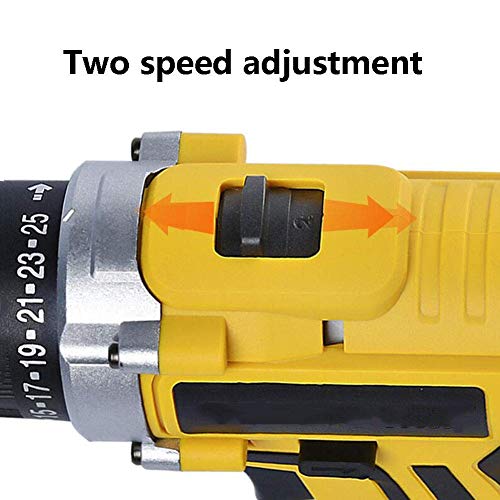Samnuerly 25 Drehmomenteinstellungen 48TV Elektro-Bohrschrauber Akku-Lithium-Ionen-Kombi-Bohrschrauber Elektroschrauber-Set LED-Beleuchtung für Heimwerker- und Heimwerkerprojekte – Bild 7