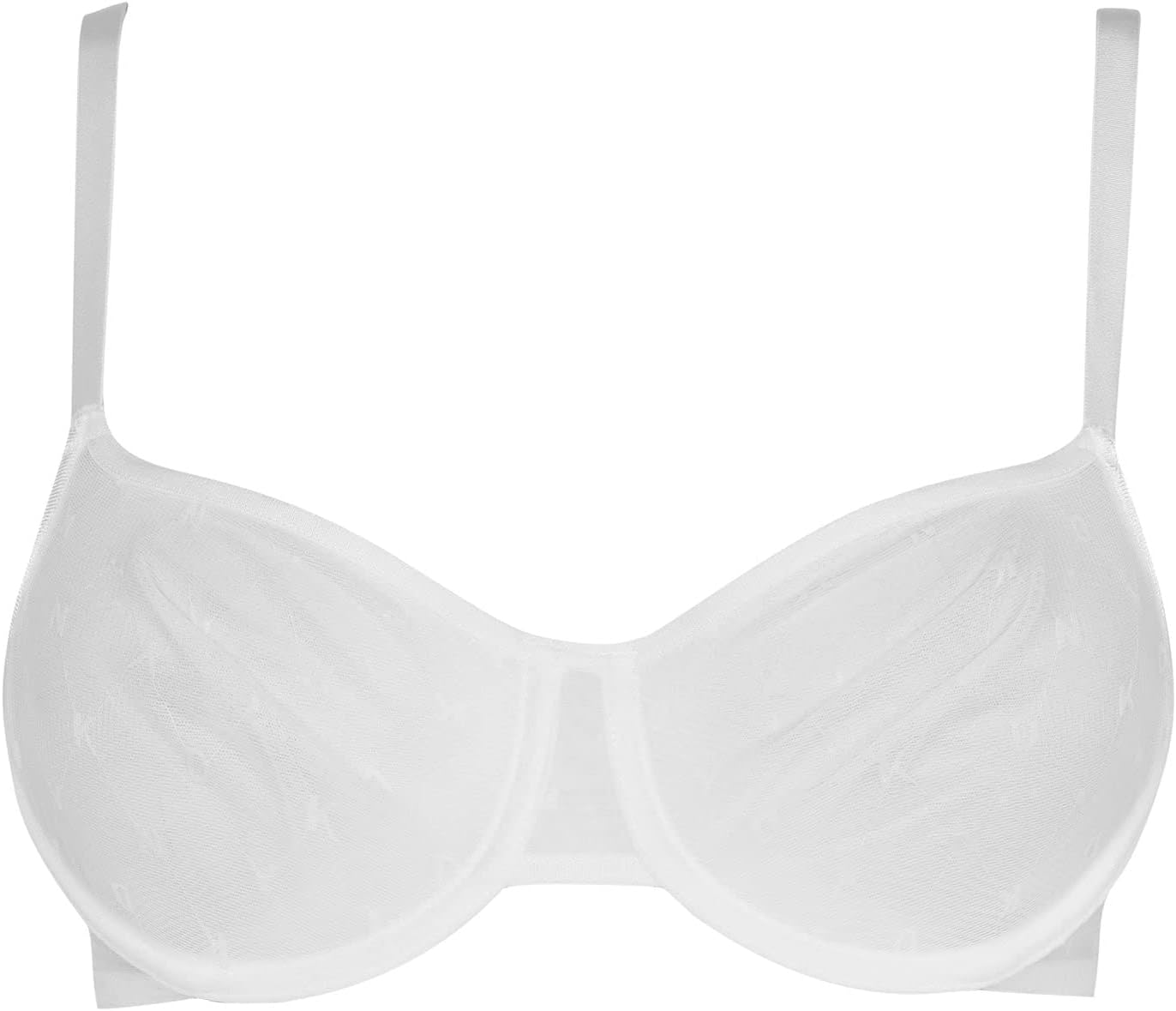 DKNY Womens Monogram Mesh Unlined Demi Bra - Image 2