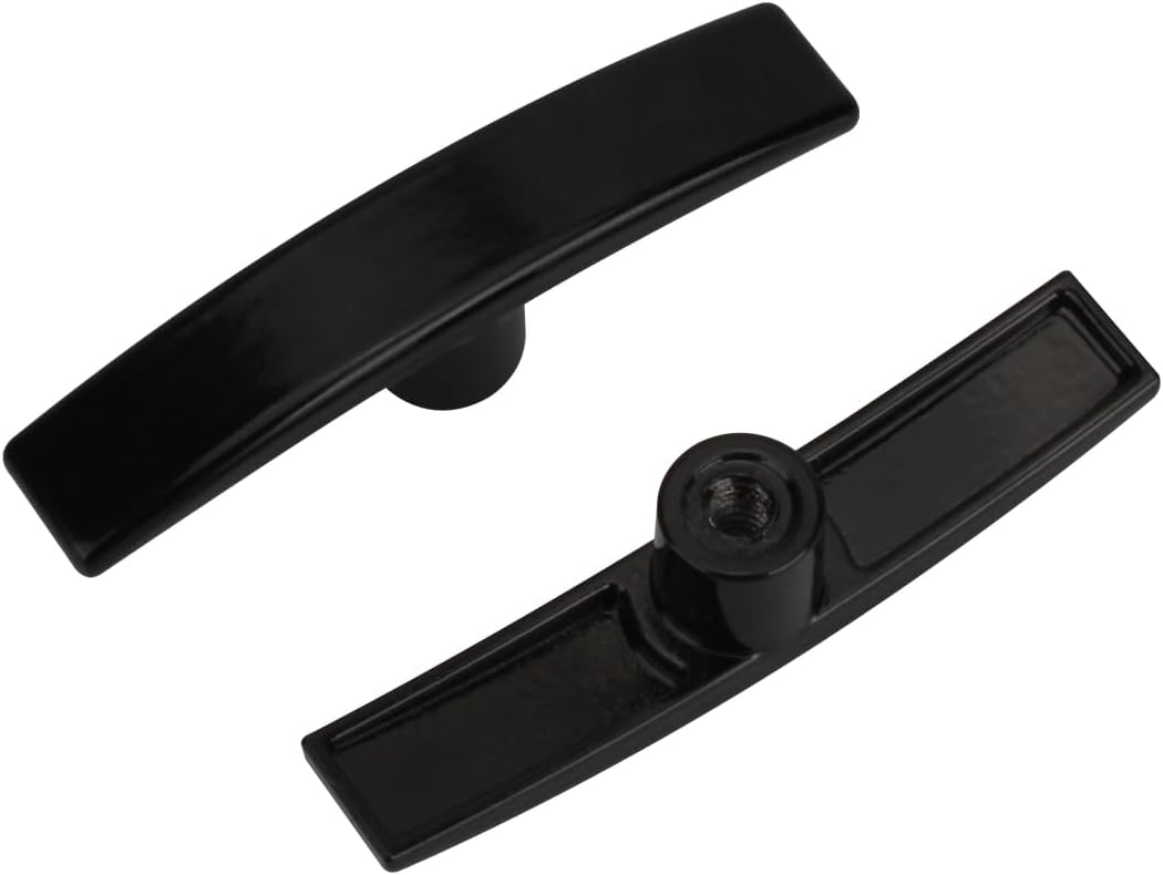 SAQXK 2pcs Black Aluminum RV Dump Valve T Handles - Universal Replacement for Valterra Camco Waste Tank Gate Valves