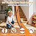 Flexible Race Track for Kids - 15Ft Flex Race Car Track| Rolls Up Portable DIY Racetrack Compatible with Hot Wheels & Diecast 1/64th Cars | Christmas Birthday Gifts for Boys Girls Ages 3+ (Orange)