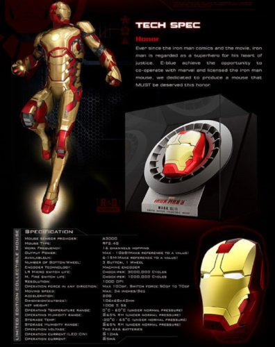 E-Blue Marvel Iron Man 3 Limited Edition
