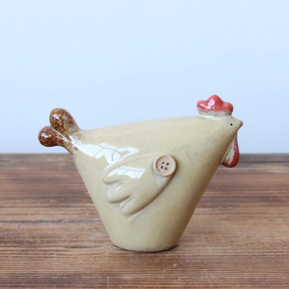 Ozdoby, kurczak ceramiczny ornament prezent nowoczesna kolorowa dekoracja salon stół urocze zwierzę rzeźba rzemiosło biuro biurko dekoracje wielkanocne