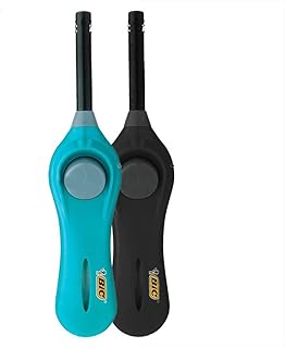5 ACCENDIGAS BIC MEGA LIGHTER A GAS IN PLASTICA ELETTRONICO 20 CM VARI COLORI