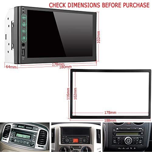 Double Din Car Stereo Carplay And Android Auto ，7 Inch 1080P Hd Touch Screen Radio，Mirror Link, Backup Camera, Steering Wheel, Bluetooth, Fm,Usb/Aux Port. (Wired Carplay) #TOP4