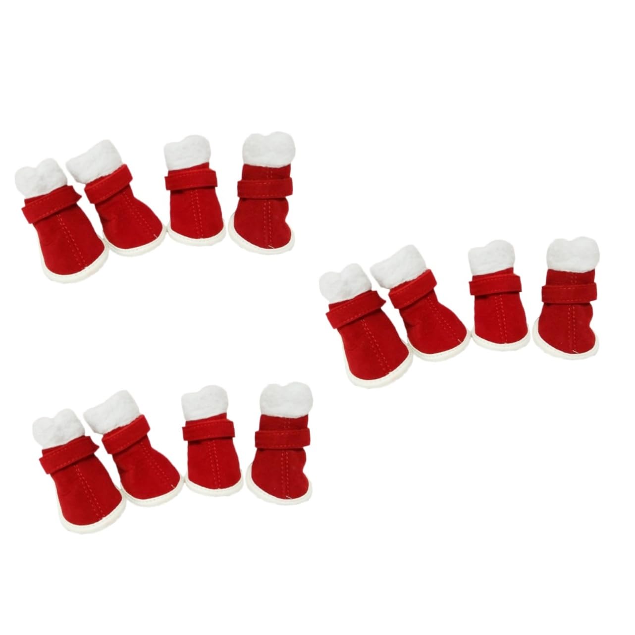 Mipcase 12 Pz Stivaletti Antivento Scarpe Natalizie per Cani Stivaletti Invernali Stivali Scarpe Antiscivolo Scarpe Invernali A Prova di Prodotti per Animali Scarpa Cane Domestico