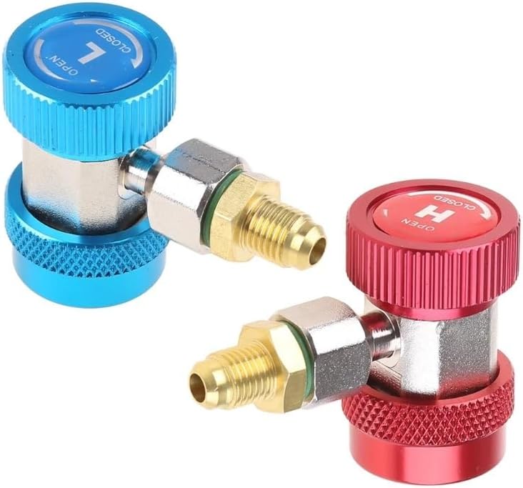 2Pcs R134A H/L Adapters Quick Coupling Air Conditioner Coolant Adjustable