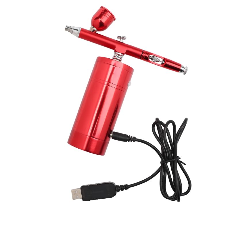 Pistola Spary for compressore wireless portatile utilizzata for lo spruzzatore di riempimento acqua for dolci for il trucco Controllo Preciso(047 GOLD Airbrush)